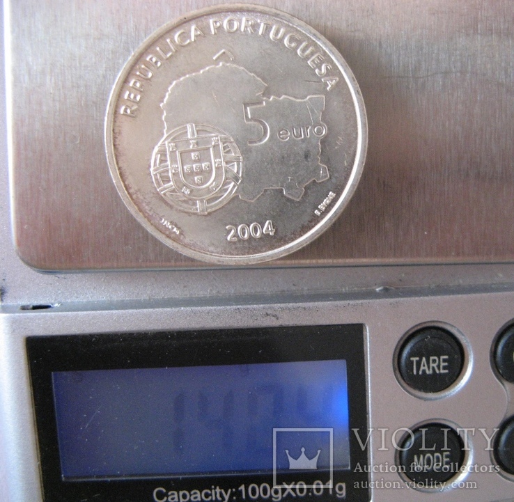 Португалия 5 евро 2004 "Исторический цент г. Эвора", фото №5
