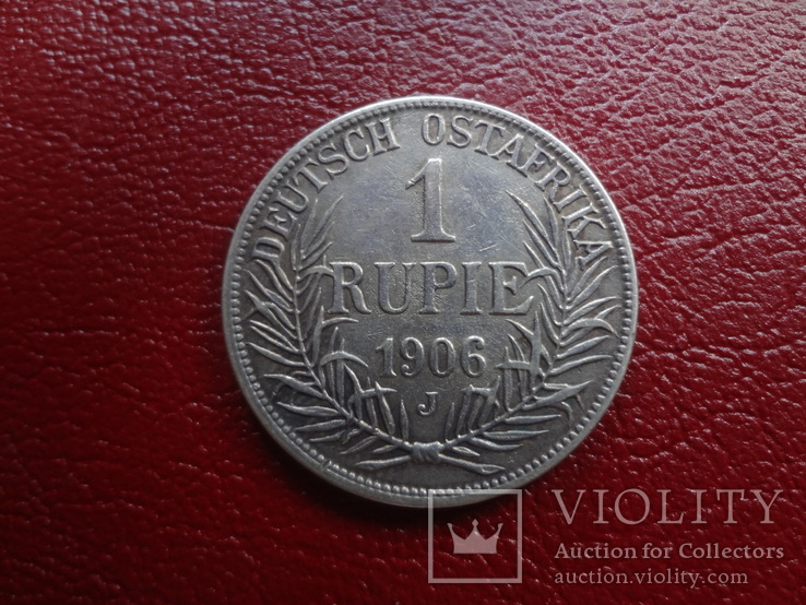 1 рупия  1906  J  Германская Африка  серебро   (3.11.5) ~, фото №3