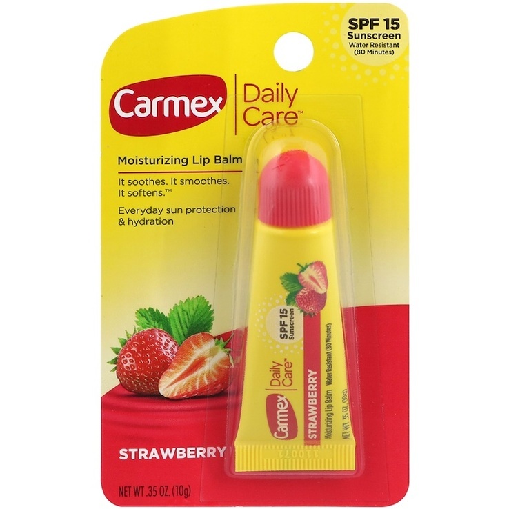 Carmex, бальзам для губ, клубника, numer zdjęcia 2