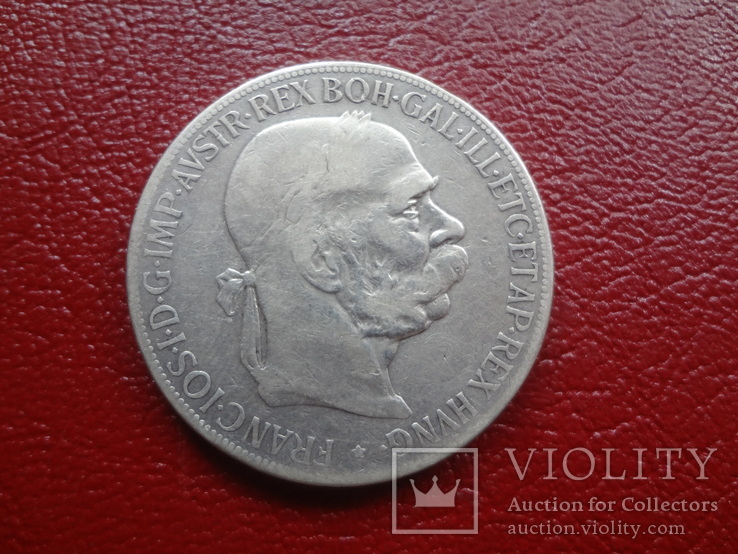 5 крон 1900  Австро-Венгрия  серебро   (3.11.10) ~, фото №3