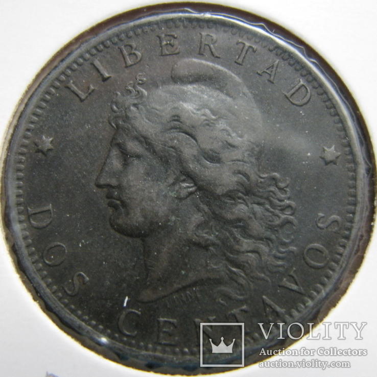 2 цента 1889 Аргентина, фото №2