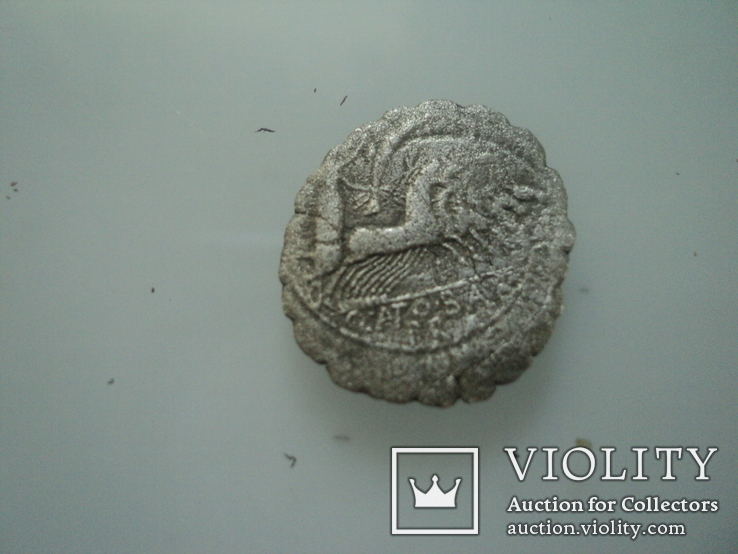  Денарий монетария Q. Antoninus Balbus , 83-82 гг. до н. э.(двойной удар), фото №8