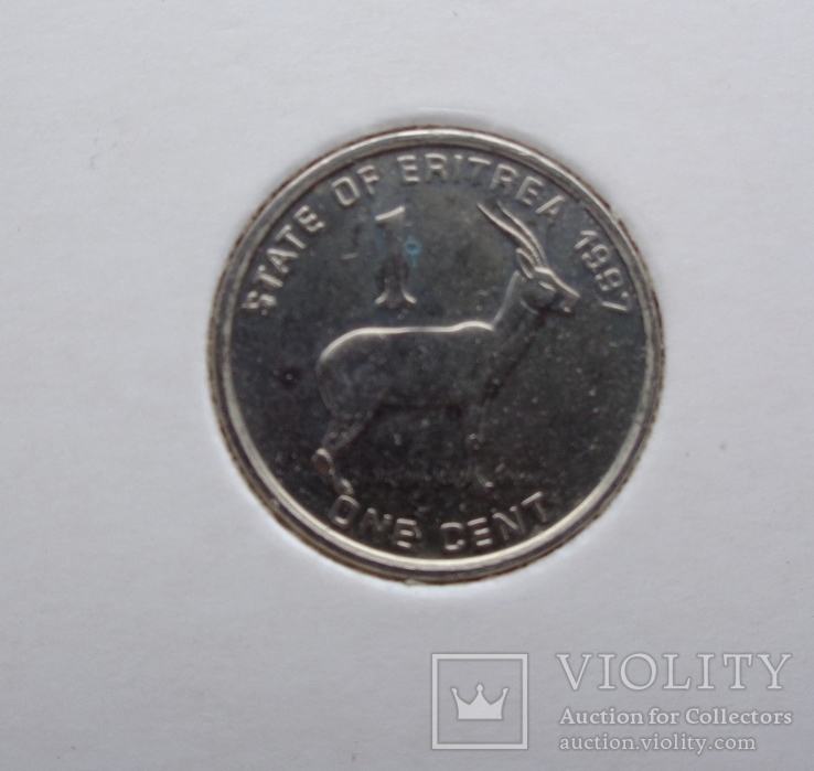 Эритрея 1 цент 1997 холдер