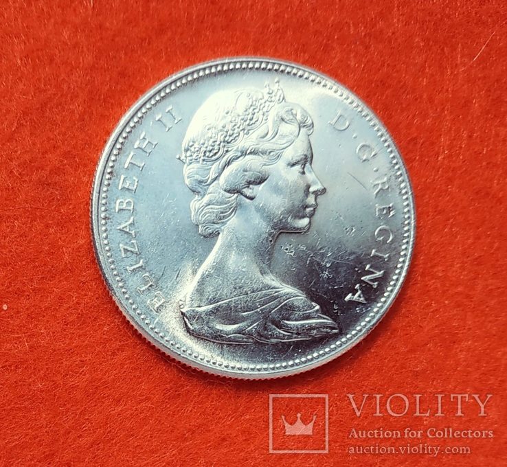 Канада 1 доллар 1967 серебро аАНЦ, фото №3