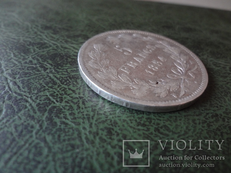 5 франков 1834  Франция  серебро    ($1.3.3) ~, фото №4