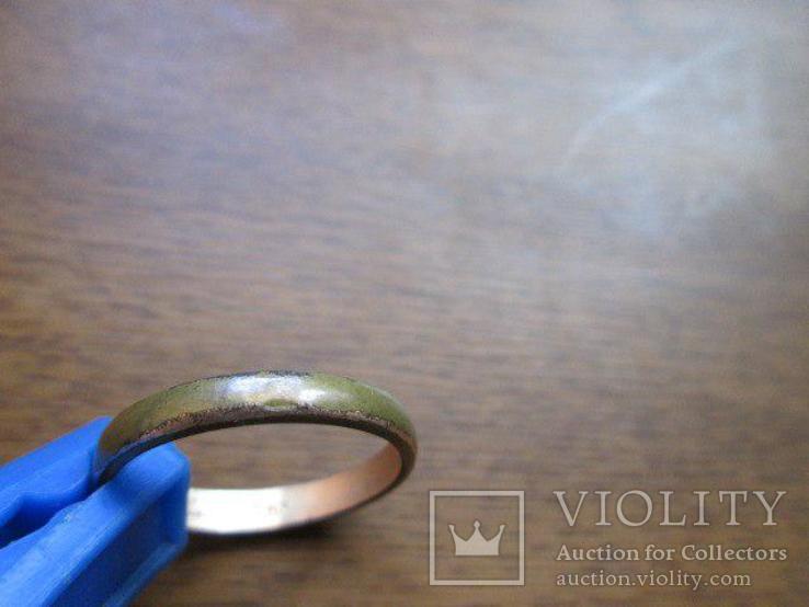 Бронзовое кольцо с позолотой "Am charnier nahtlos", фото №7