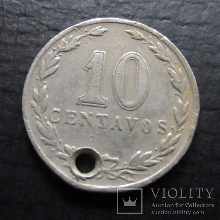 10 центаво 1923  Аргентина   ($4.3.7)~, фото №3