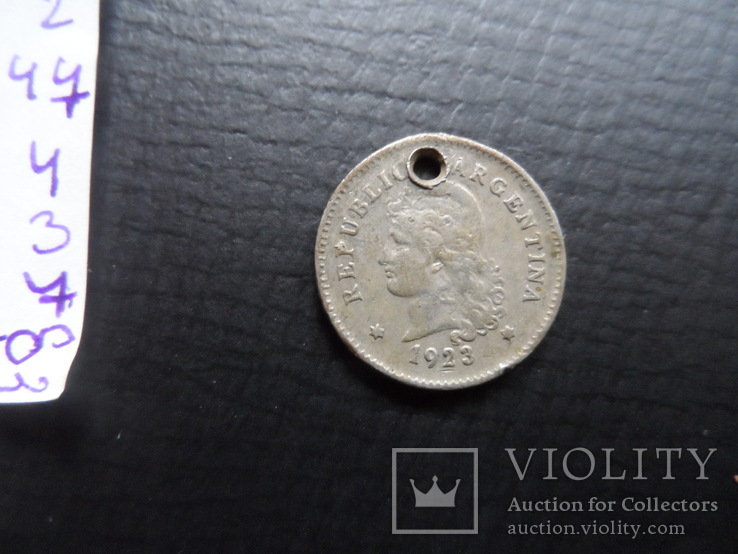 10 центаво 1923  Аргентина   ($4.3.7)~, фото №4
