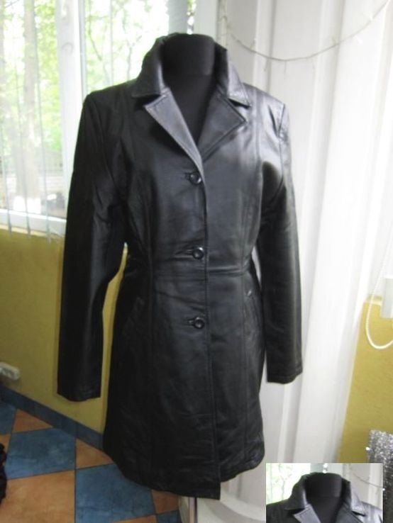 Оригинальная женская кожаная куртка  CANDA (C&amp;A). Лот 500, фото №3