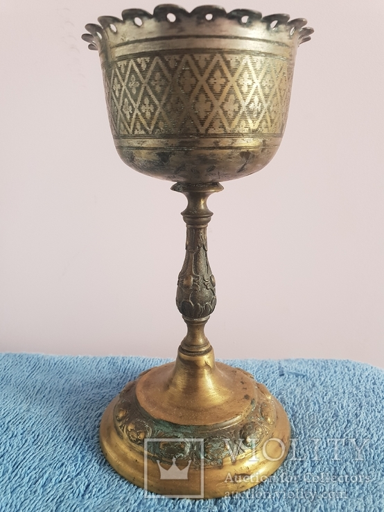 Старинная церковная чаша - потир.клейма 19 век, фото №5