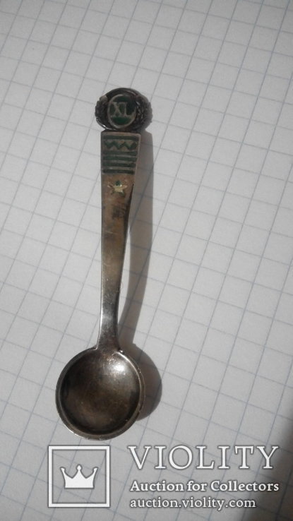  Старинная ложечка для солонки серебро 30-40гг СССР, фото №3