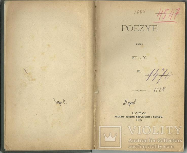 Рідкісне видання 1880 року польською мовою Поезія, фото №3