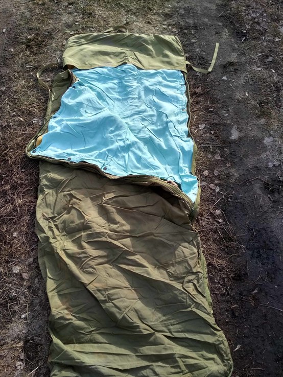 Военный спальный мешок 3в1 (чехол, простынь, одеяло) армии Чехии. Спальник №20 - б/у, фото №2