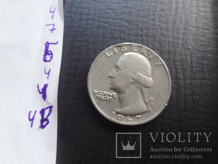 25 центов  1967  США    ($4.4.48)~, фото №4