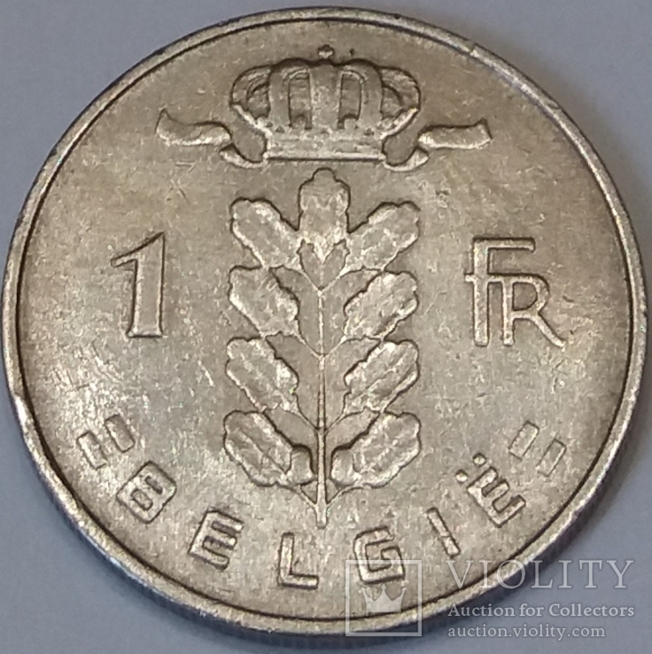 Бельгія 1 франк, 1963 BELGIE, фото №2