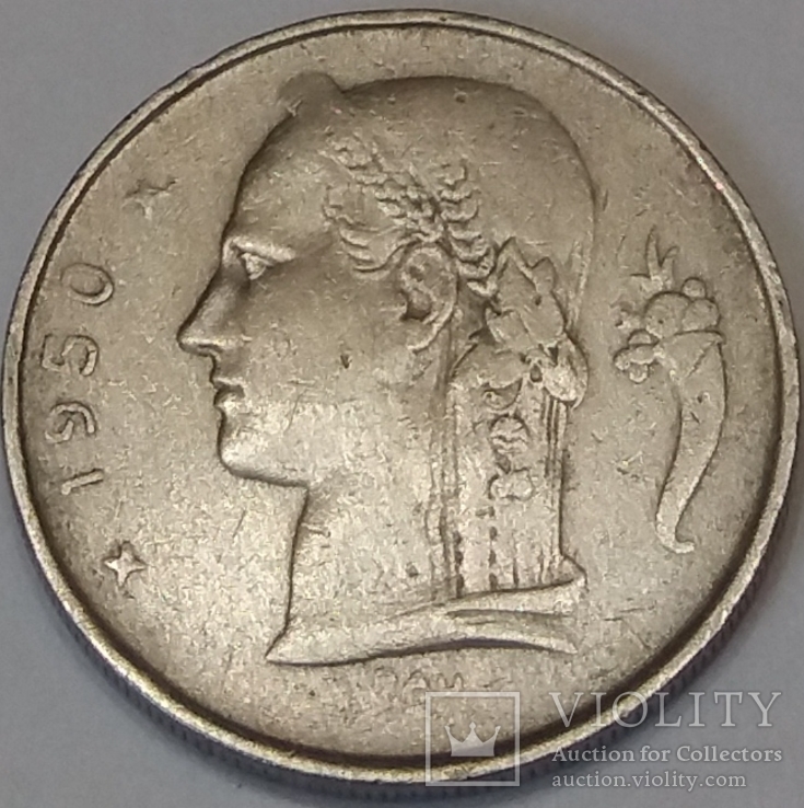 Бельгія 1 франк, 1950 BELGIE