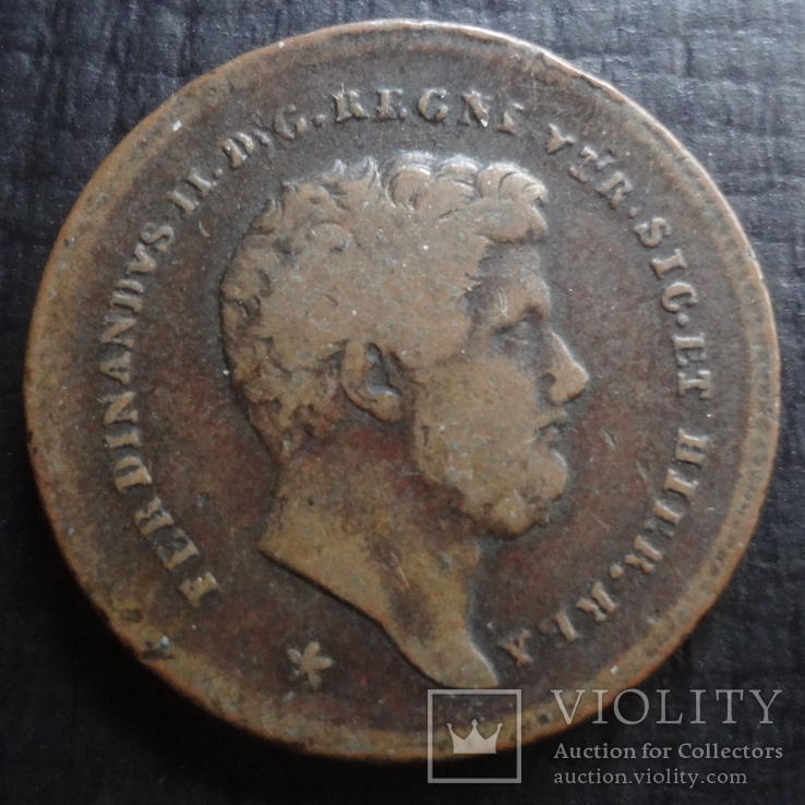 2 торнези 1856 Королевство двух Сицилий   ($4.5.27)~, фото №4