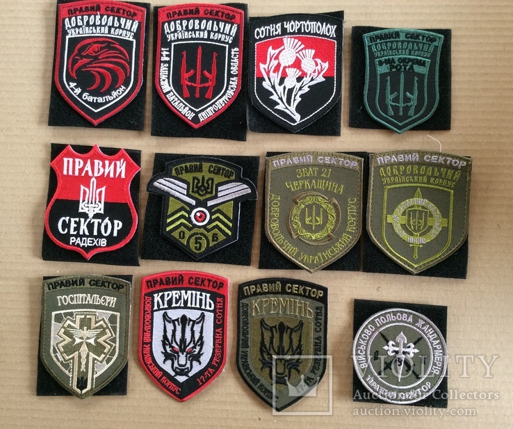 Шеврон Правый сектор УД армия Донбас Украина - 12 штук