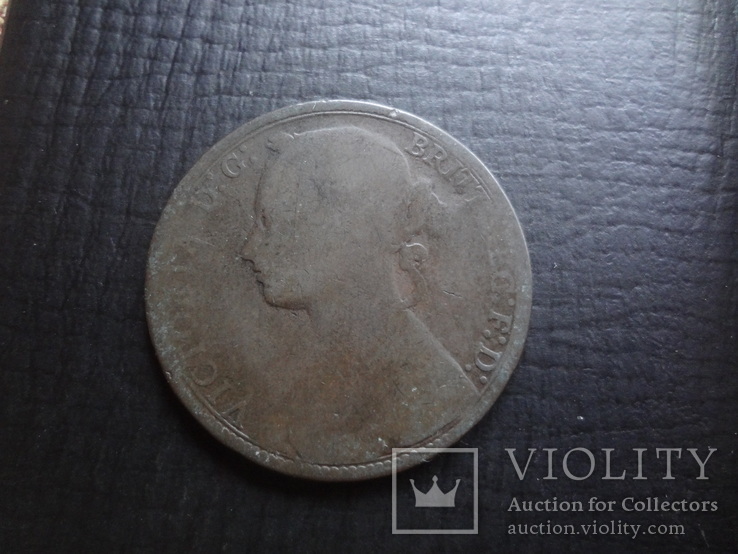 1 пенни 1877  Великобритания  ($4.8.11)~, фото №2