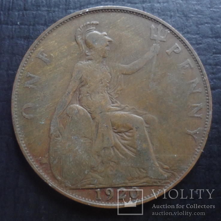 1 пенни 1920  Великобритания  ($4.8.15)~, фото №2