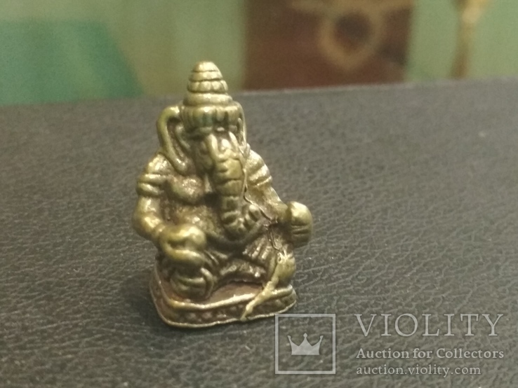 Слон Индийское божество бронза коллекционная миниатюра