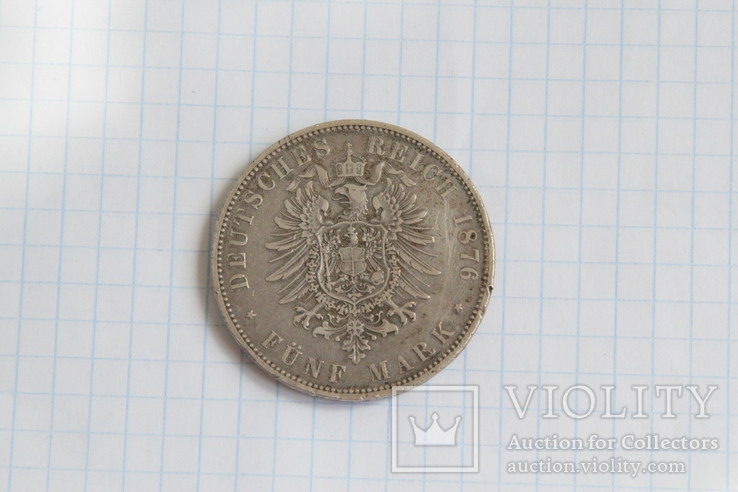 5 марок 1876 год Германия, фото №3