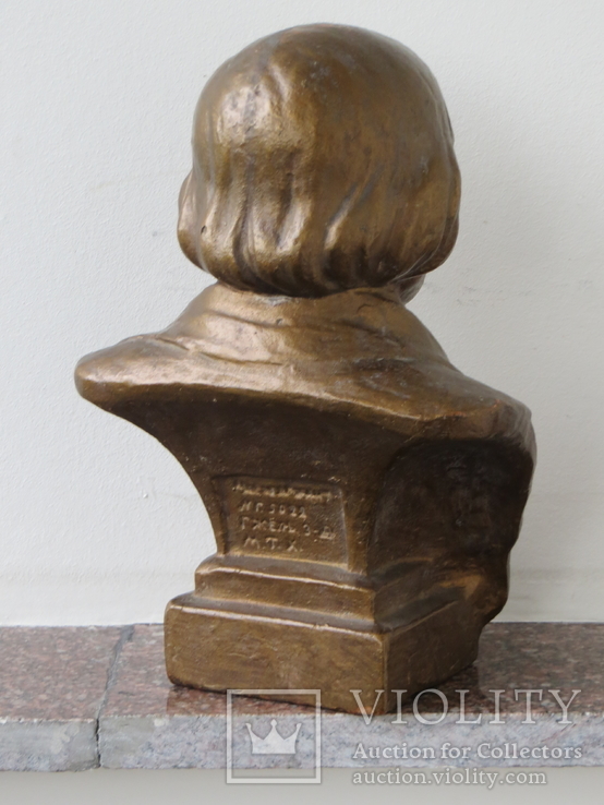 Гжельский бюст Гоголя Н.В. Скульптура, Гжель, фото №4