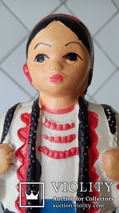 Две куклы в украинском стиле цельнолитая резина клеймо КЗРИ., фото №5