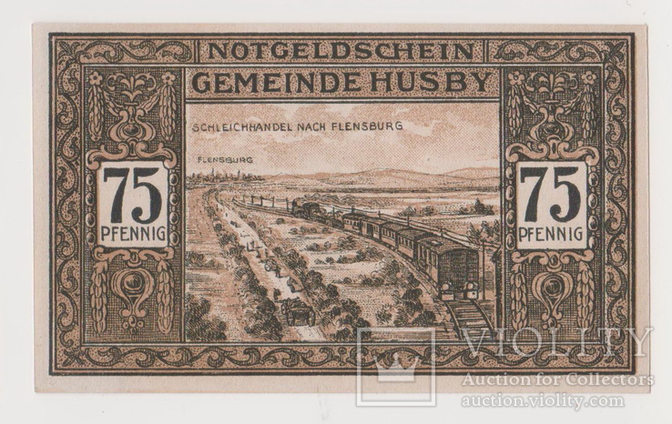 75 пфеннингов, 15 декабря 1921 года, Германия, Husby, фото №3