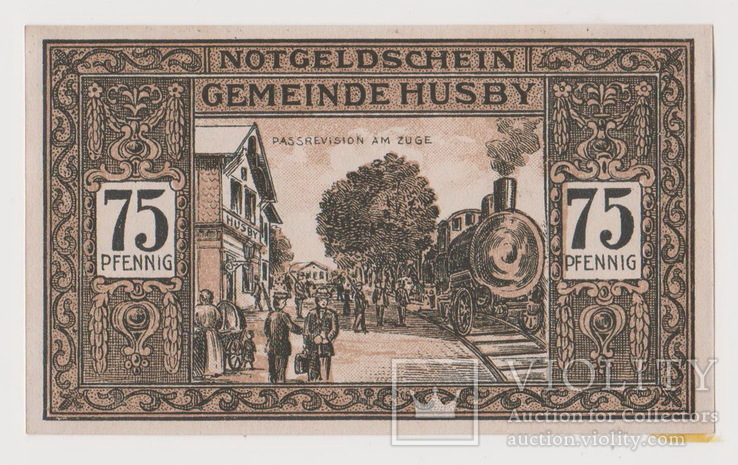 75 пфеннингов, 15 декабря 1921 года, Германия, Husby, фото №3