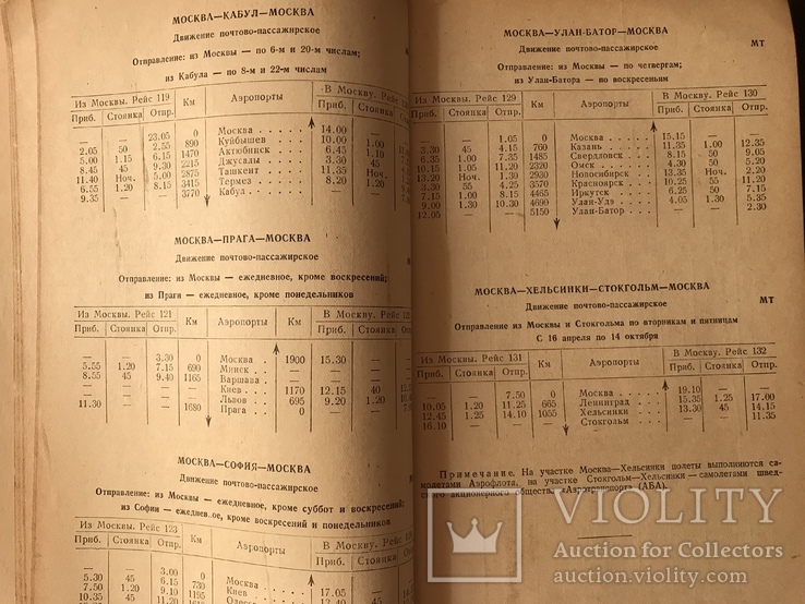 1950 Аэрофлот Расписание самолётов, фото №8