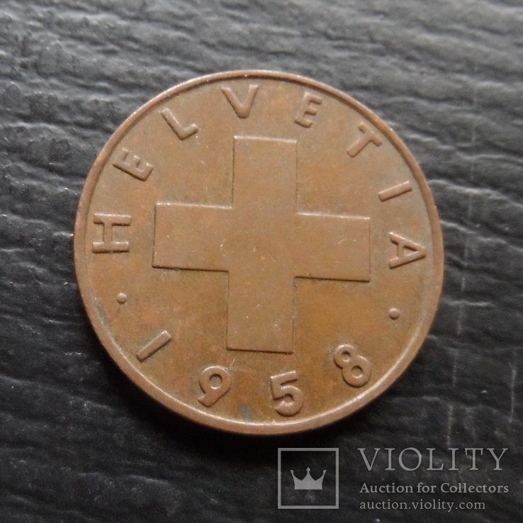 2 раппена  1958   Швейцария    ($4.6.28)~, фото №2
