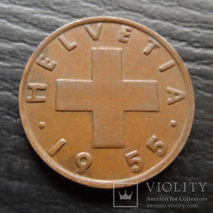 2 раппена  1955   Швейцария    ($4.6.30)~, фото №2