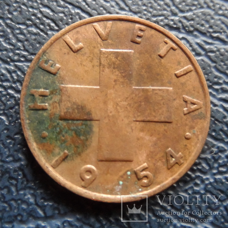 2 раппена  1954   Швейцария    ($5.1.1)~, фото №3