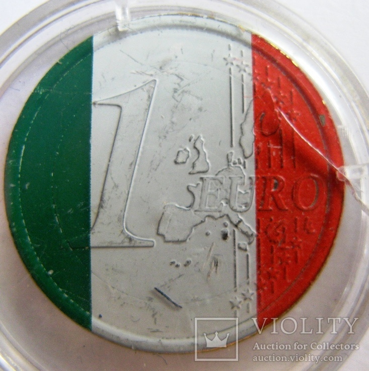 Италия 1 евро 2002 colored