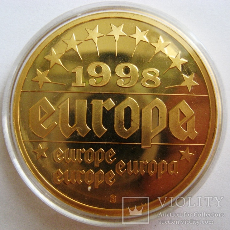 Бельгия, 1 экю "Жан-Люк Дехане" 1998 г. + сертификат, фото №4