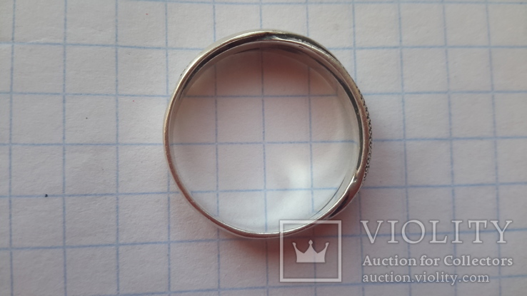 Кольцо 925°,серебро, ~18 размер,вес 3 г., фото №3