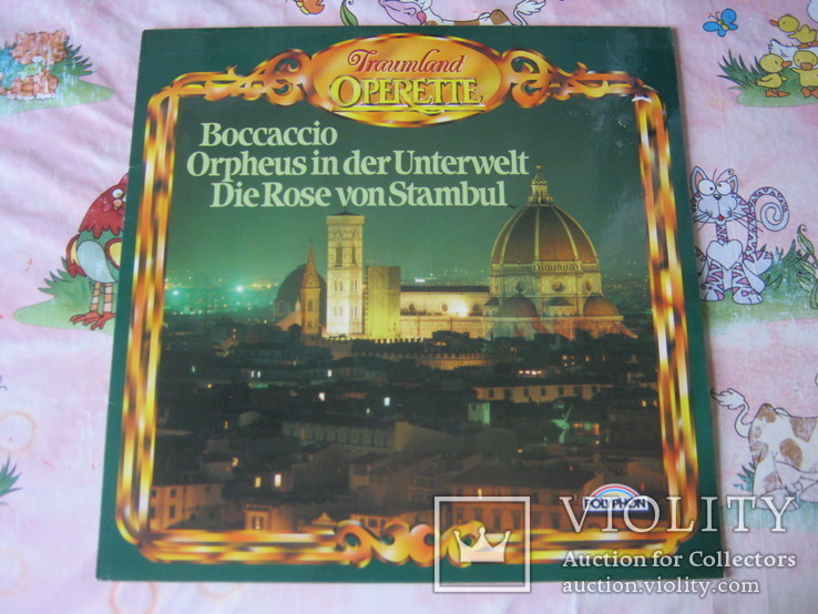 3 оперетта грампластинка 1967 Германия : Бокаччио , Орфей в аду , Стамбульская роза, фото №2