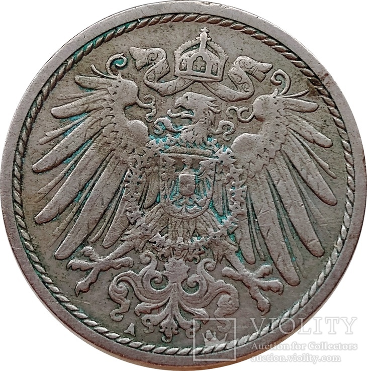 Германия 5 пфеннигов, 1911: "A" - Берлин,Г25, фото №3