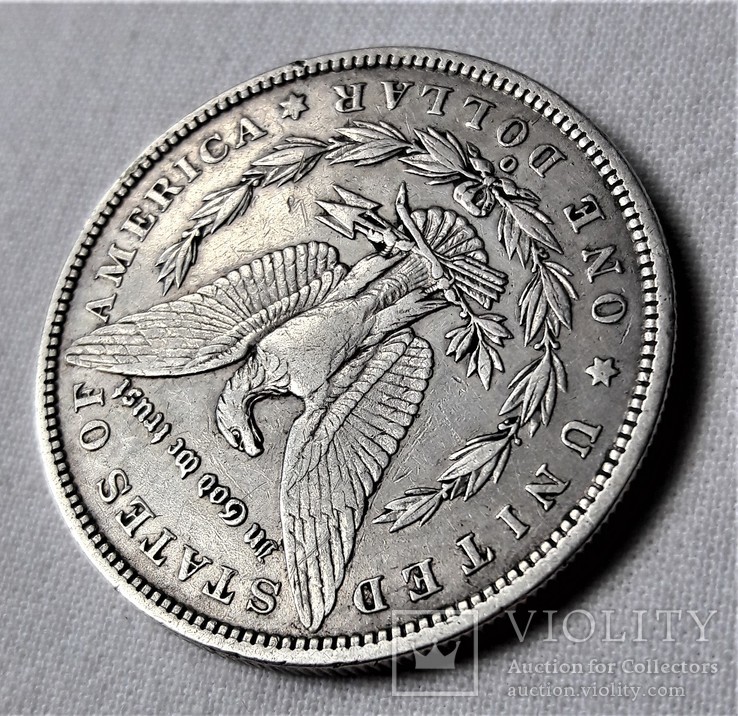 Монета 1 Доллар США, Морган, 1887 год, 0, серебро 26,6 гр, проба 900 (84), фото №9