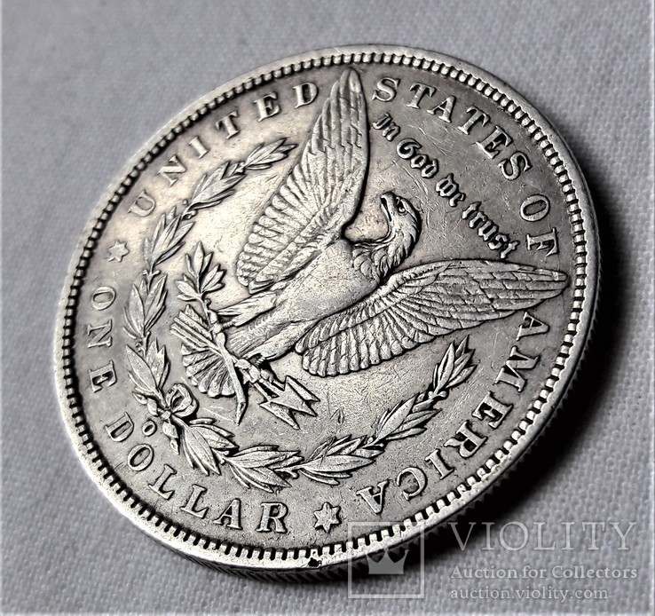 Монета 1 Доллар США, Морган, 1887 год, 0, серебро 26,6 гр, проба 900 (84), фото №10