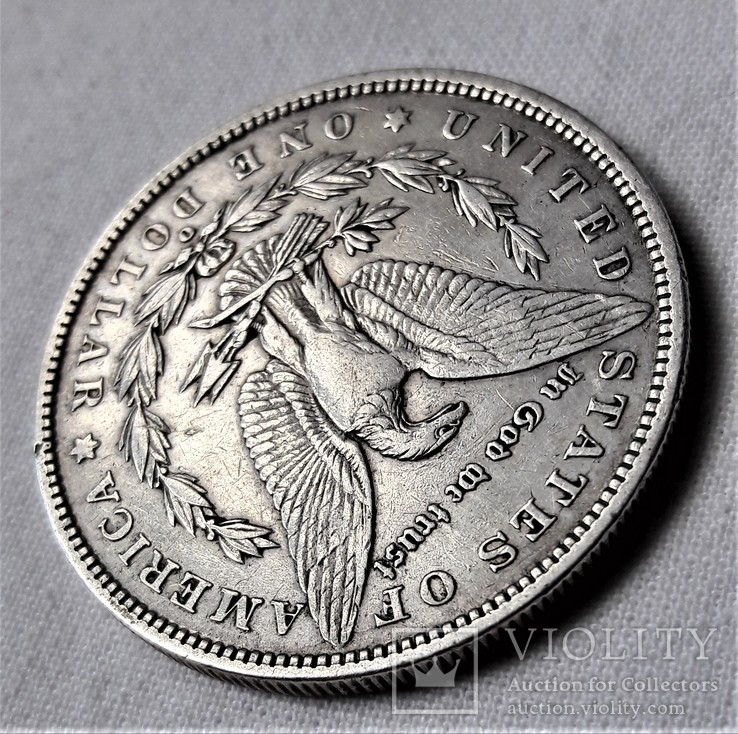 Монета 1 Доллар США, Морган, 1887 год, 0, серебро 26,6 гр, проба 900 (84), фото №11