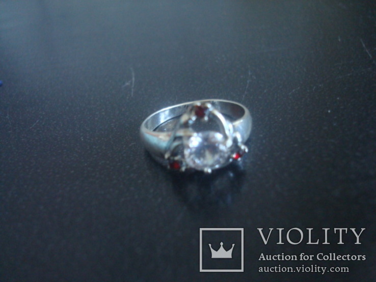 Женское кольцо- серебро с камнями, фото №5