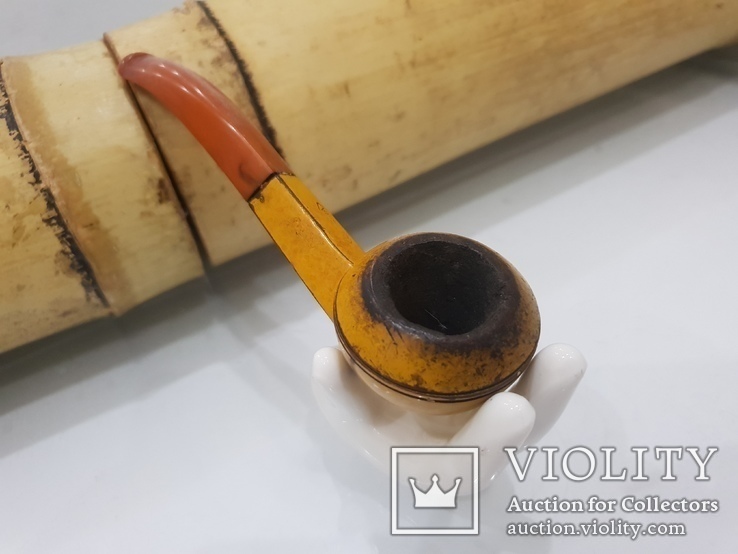 Трубка курительная вишня окрашеная, мундштук бакелита, Германия 30-е годы, фото №4