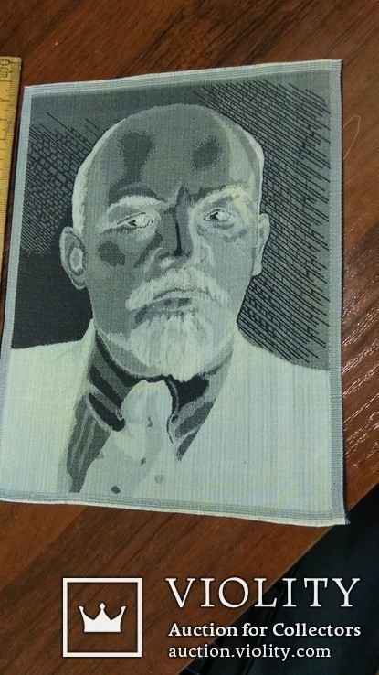 Шелковый портрет 50 е годы Ленин, фото №4