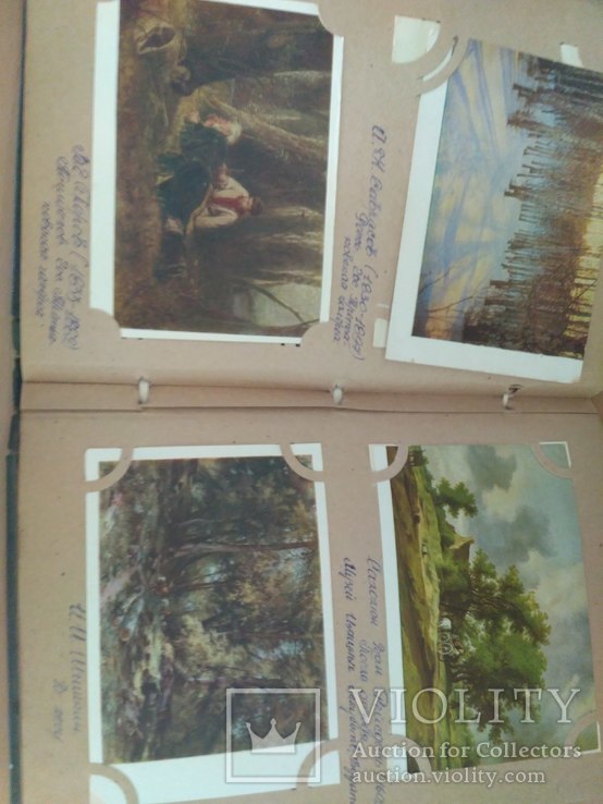 Альбом совнархоз с открытками 120шт.картины знаменитых художников, Подмосковье, животные, фото №5