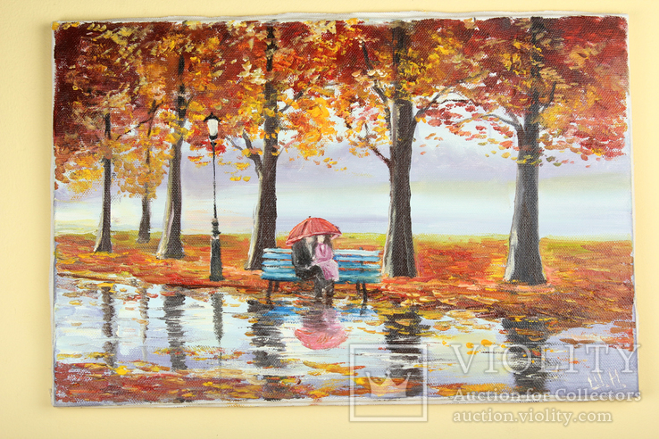№S812 " Картина " Романтика дождя " Шаркади Н. 30х45 см. "