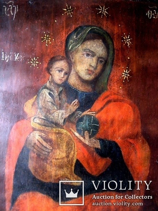 Старовинна ікона Богородиці 28 х 40 см., фото №11