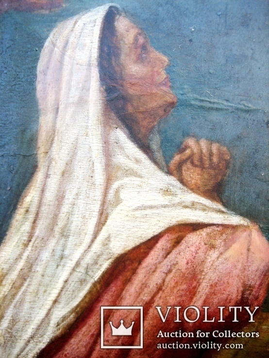 Старовинна ікона - Моління на ікону Св. Миколая, фото №6