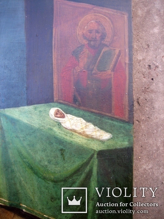Старовинна ікона - Моління на ікону Св. Миколая, фото №7
